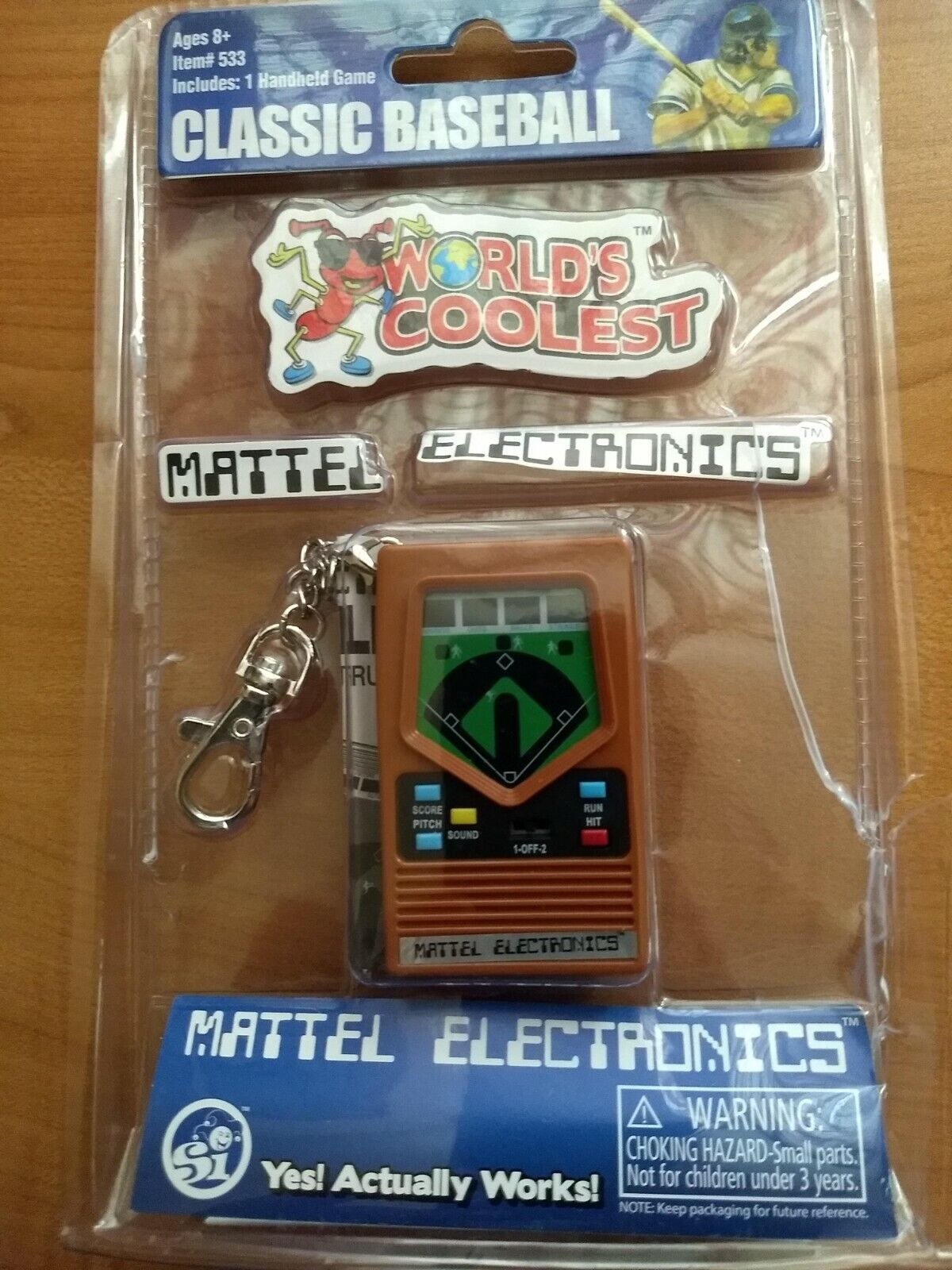 Handheld  Baseball Mattel Electronics Mini Classic Baseball Game Keychain