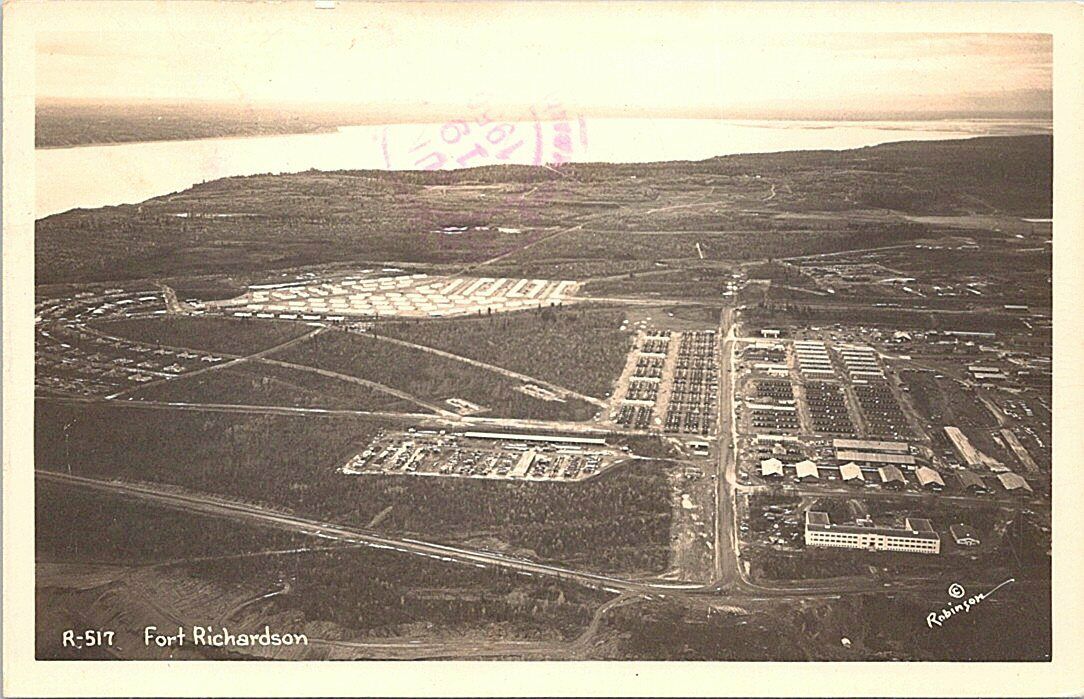 RPPC Fort Richardson AK Aerial View 1950