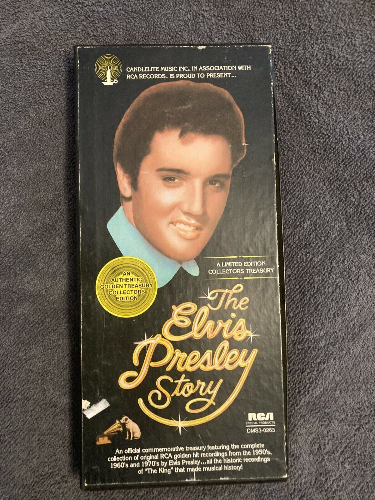 The Elvis Presley Story 8 Track Music Set in Original Box 1977 Three Track Tapes