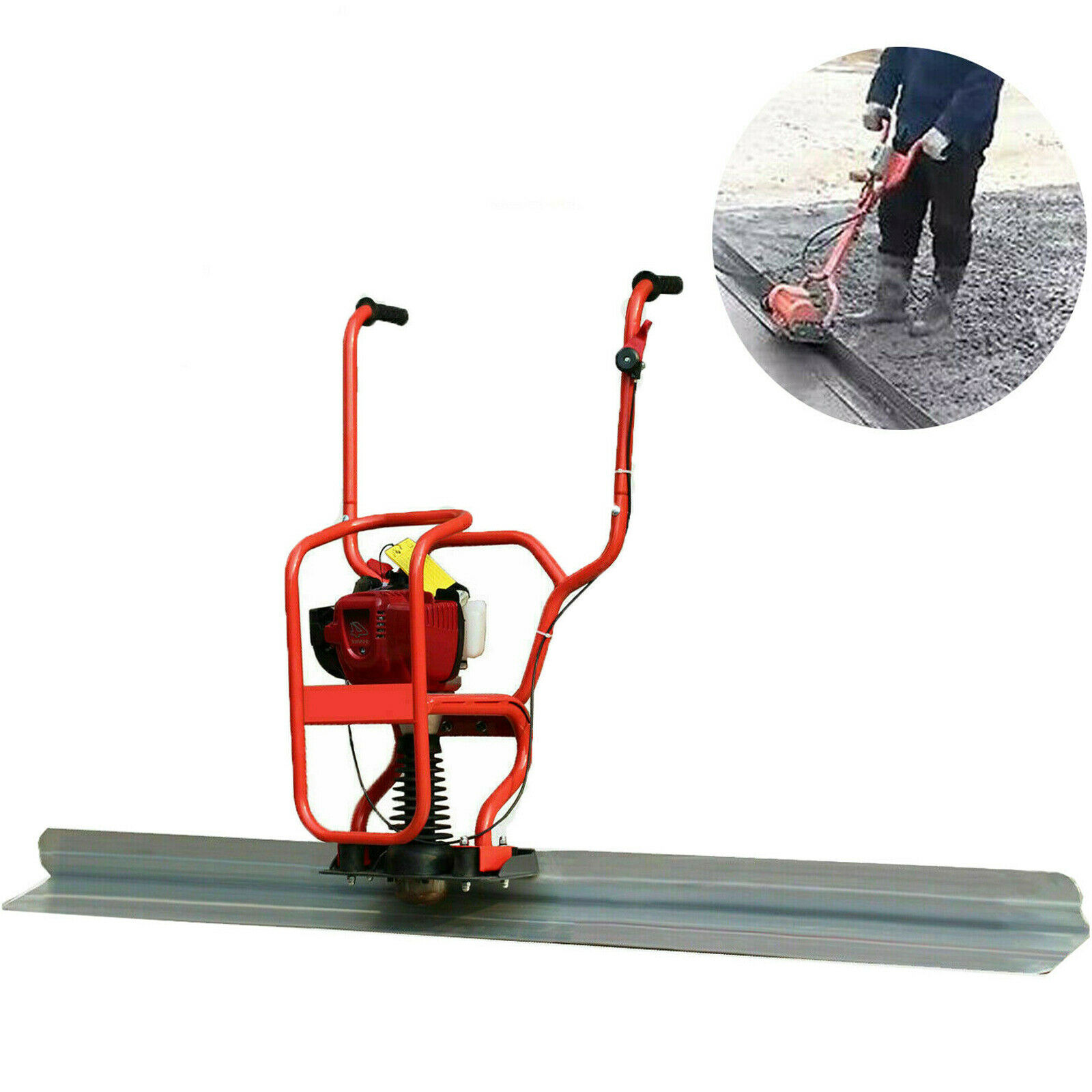 4 Stroke Gas Concrete Wet Screed Power Screed Cement 37.7cc + 6.56ft Board Us