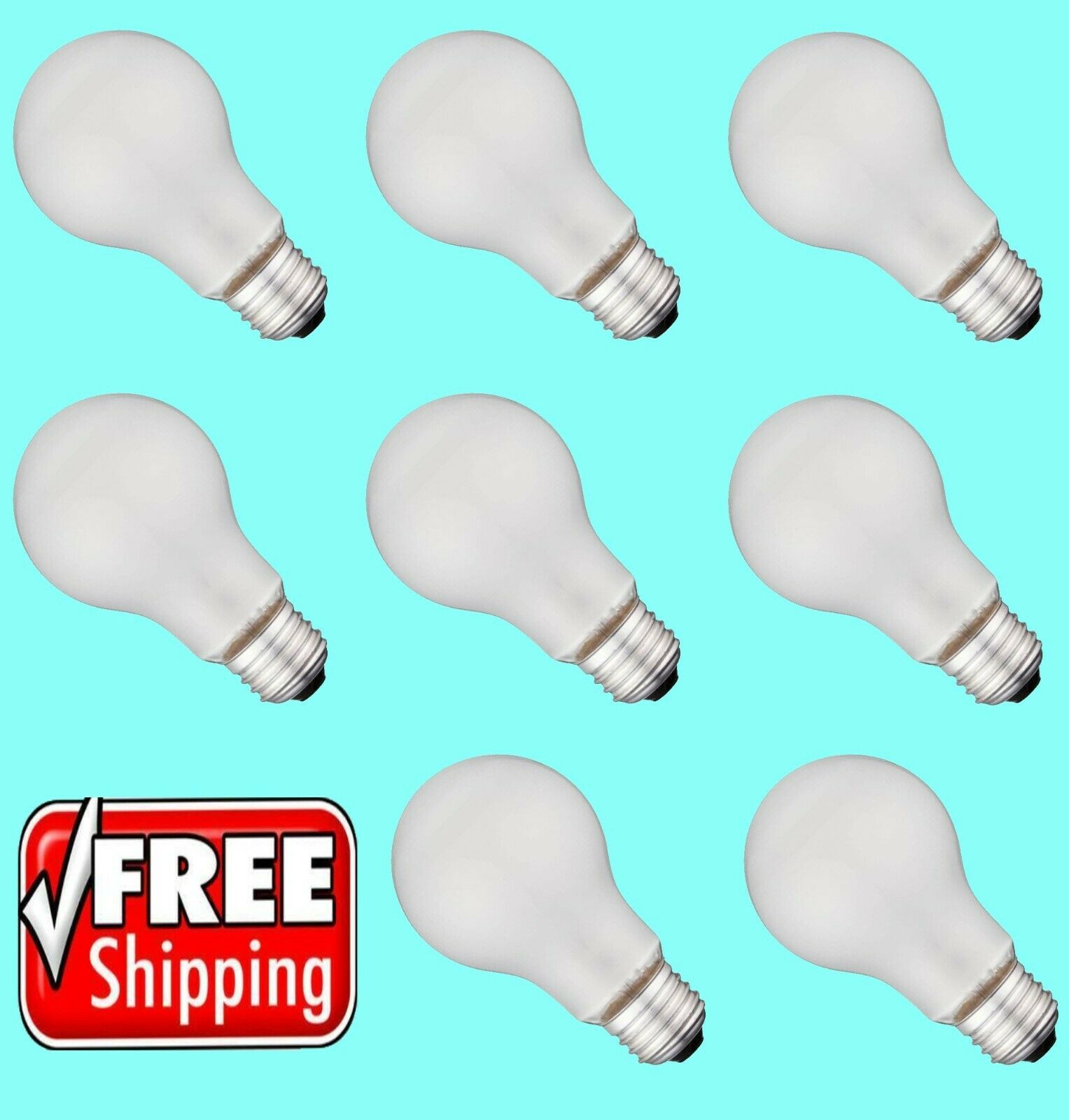 Incandescent Light Bulbs 100 Watt 75 Watt 60 Watt 40 Watt Soft White - 8 Bulbs