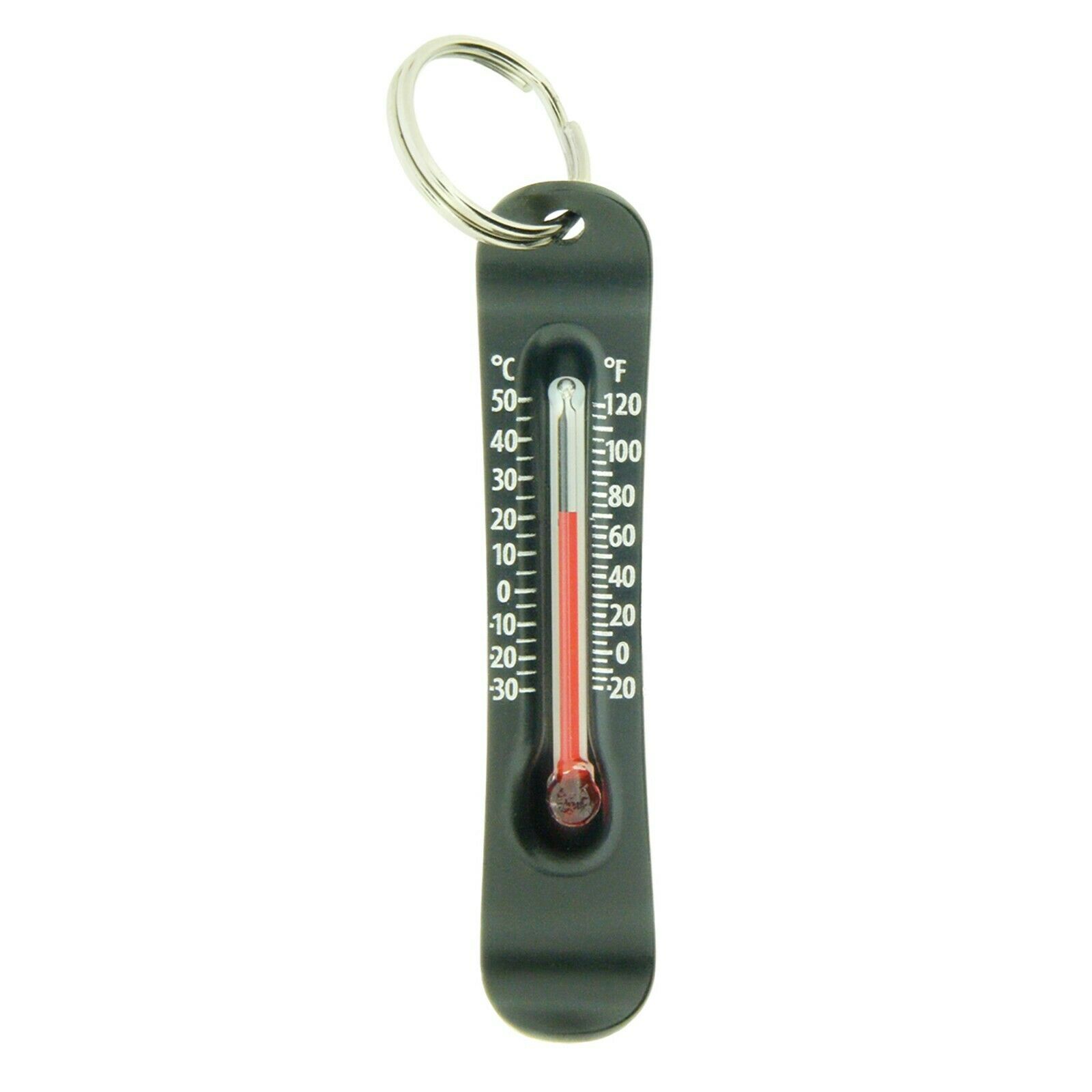 Sun Company Brrr-ometer - Snowsport Zipperpull Thermometer - (Black)