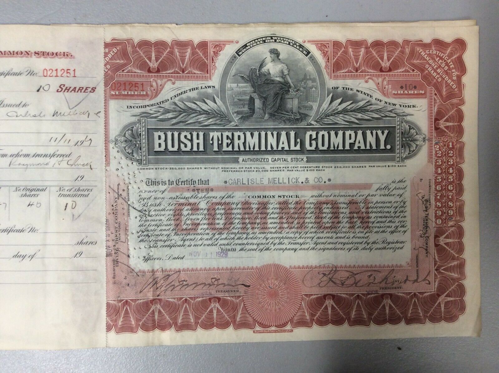 Bush Terminal Company 1929