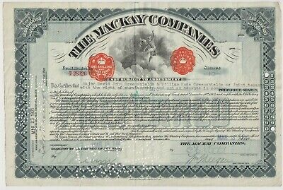 1921 Mackay Companies Stock Certificate
