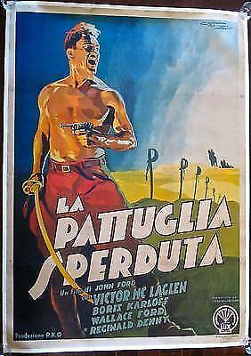 The Lost Patrol - John Ford (1934) Italian 4 Foglio Movie Poster Lb