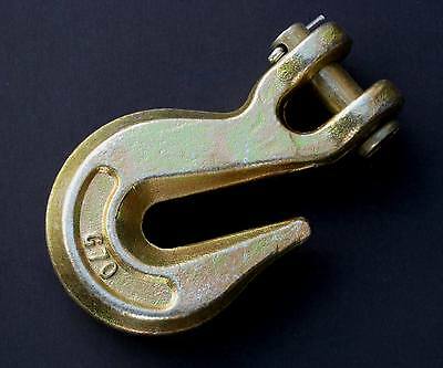 10 G70 3/8" Clevis Grab Hooks Tow Chain Hook F Flatbed Trailer Tie Down Hauling