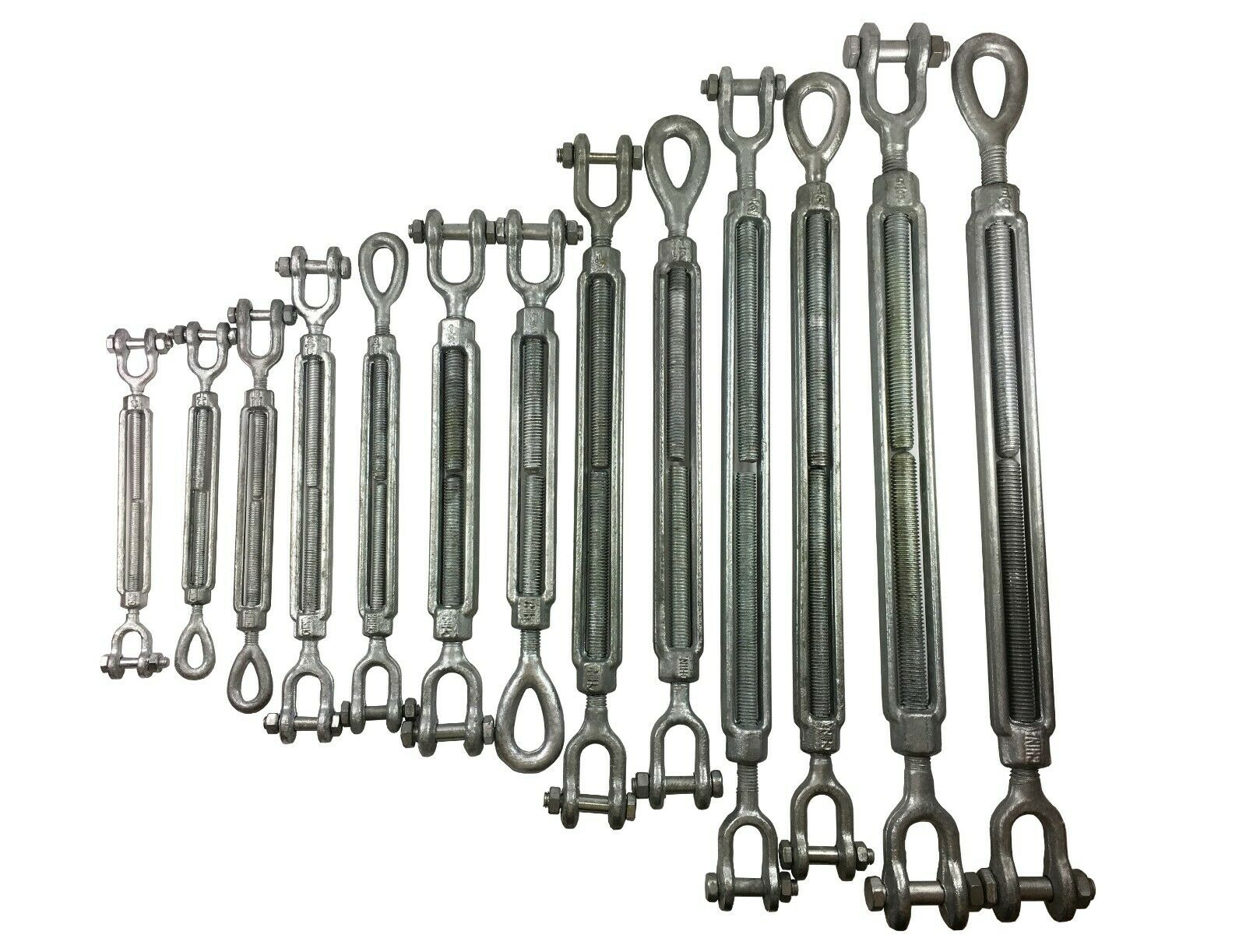 Turnbuckles Drop Forged / Hot Dipped Galvanized Steel Turnbuckle Eye Jaw Hook