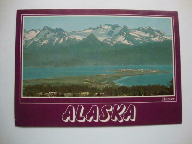 784) Homer Alaska, Skyline, Breathtaking Homer Spit, Kenai Mountains, Postcard