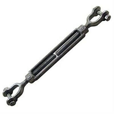 Jaw/jaw Turnbuckle For Wire Rope Cable, 1/2" X 6" Take-up