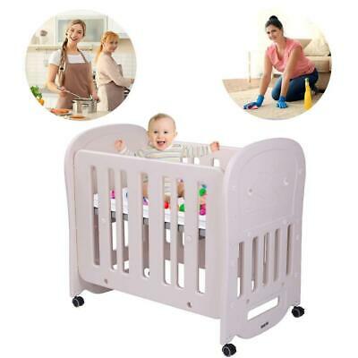 JOYMOR Baby Cradle Rocking Crib Newborn Bassinet Bed Sleeper Portable Nursery