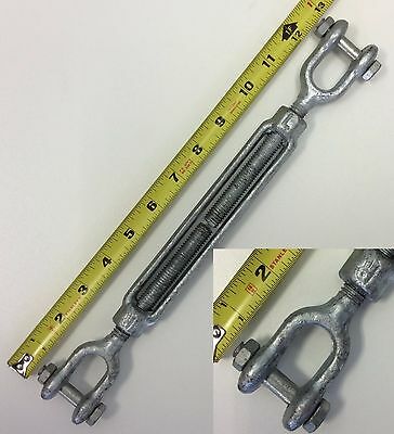 Turnbuckle 1pc 1/2" X 6" Jaw/jaw For Wire Rope Cable Batting Cages 2200lb W.l.