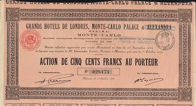 Grands Hotel De Londres. Monte Carlo Palace Monaco 1929