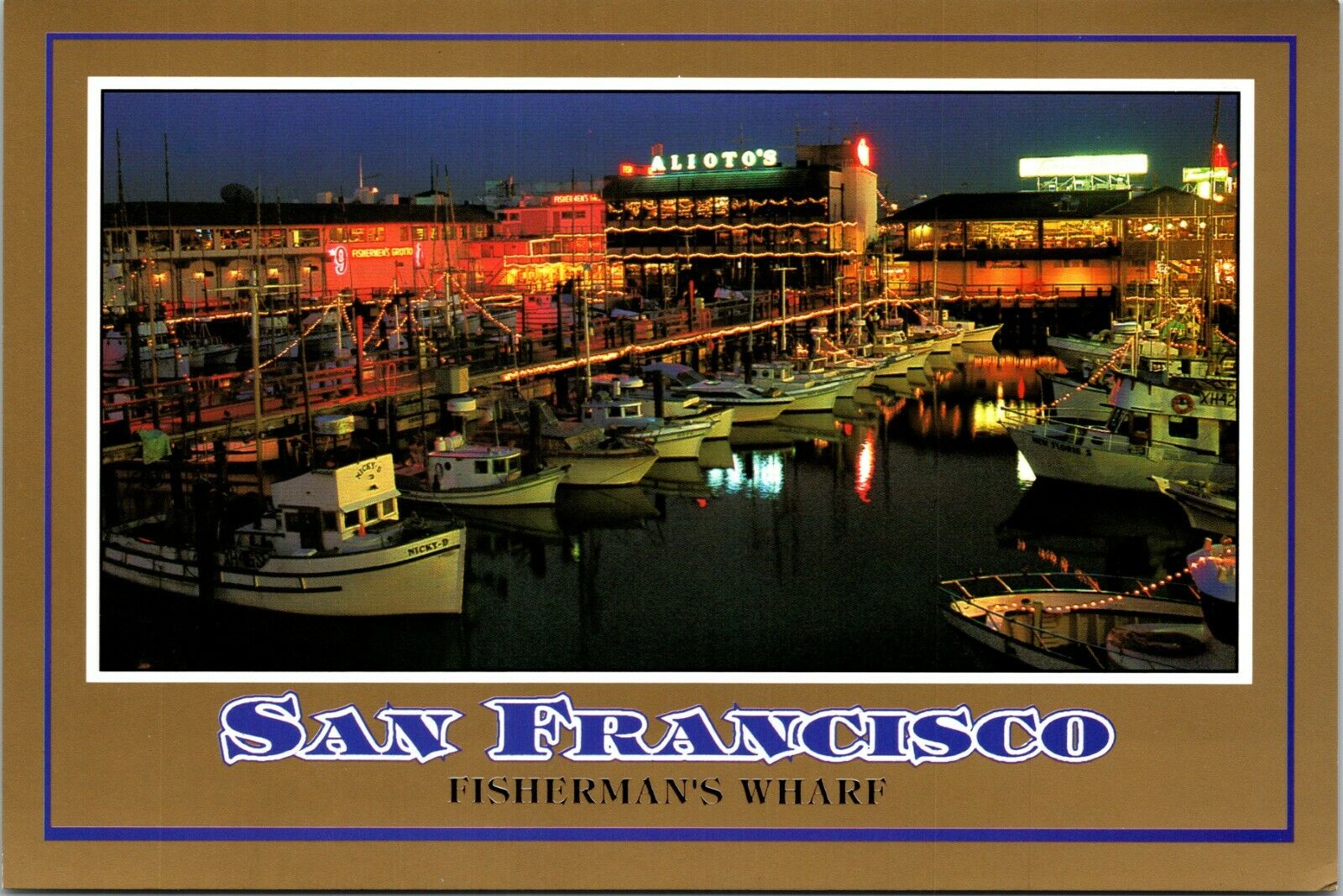 San Francisco Fisherman's Wharf California Postcard E-54