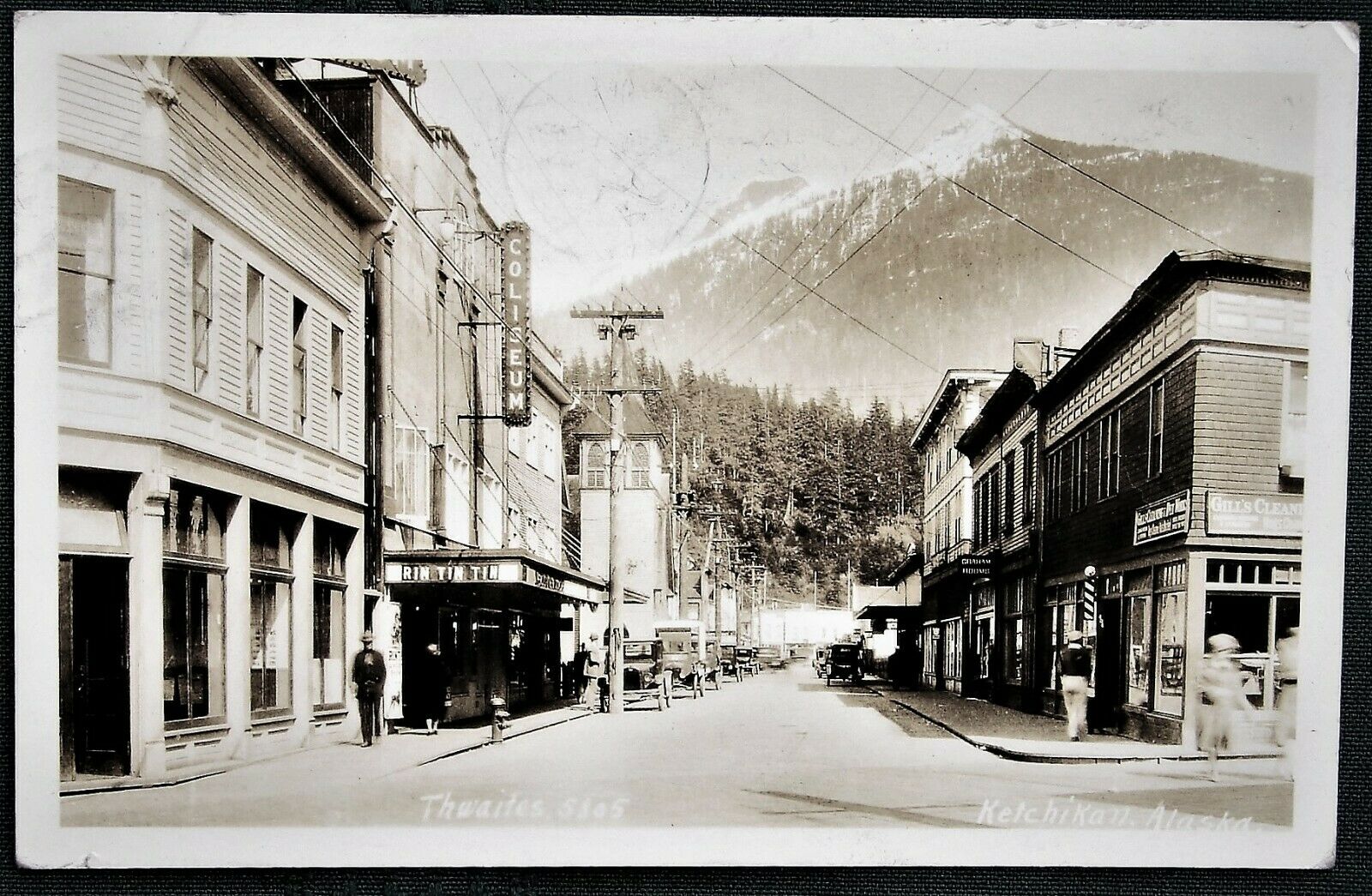 Ketchikan Alaska Coliseum Movie Theater W Rin Tin Tin 1935 Thwaites Photo Rppc